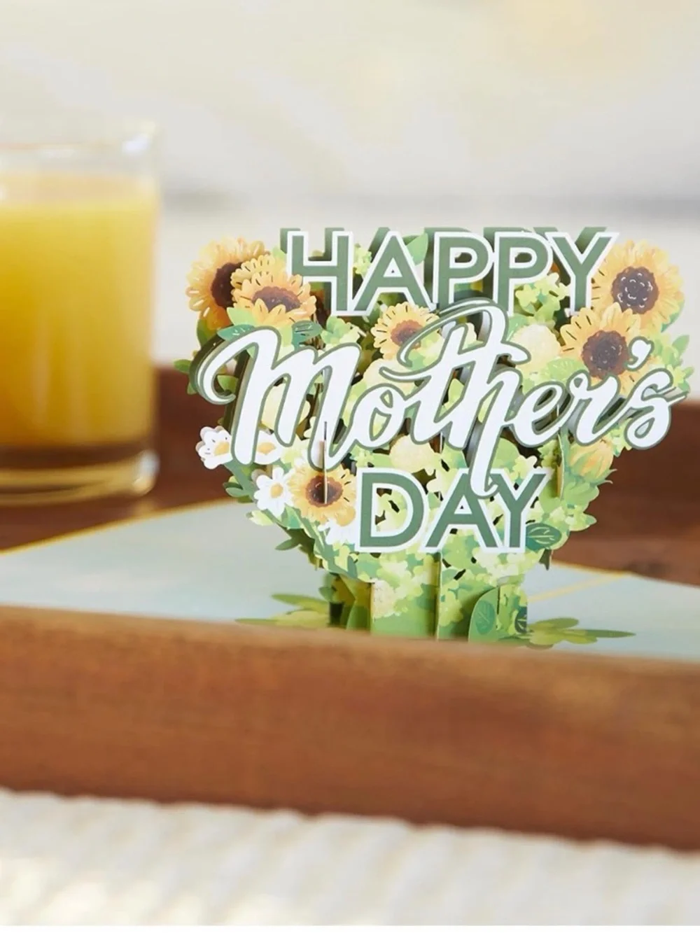 LovePop Sunflower Happy Mother's Day Pop-Up Card - Yellow & Green